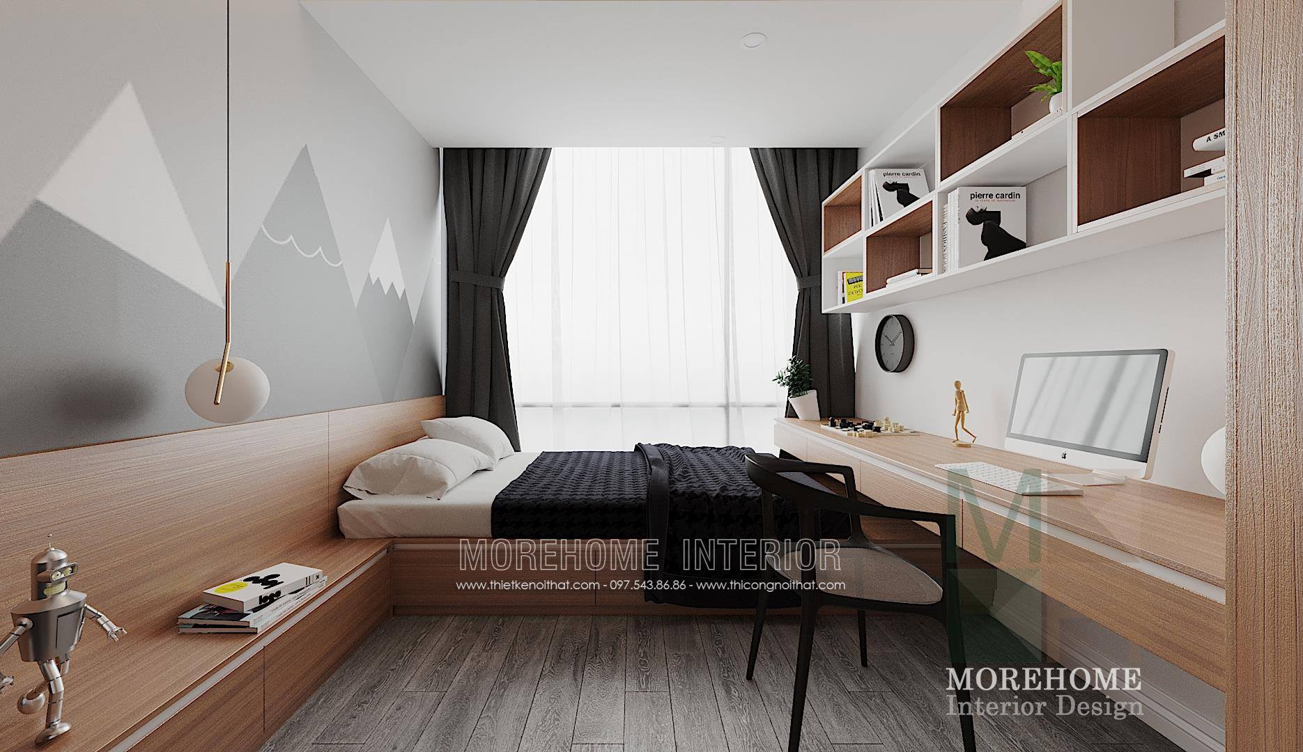 Thiết kế nội thất chung cư vinhomes skylake phạm hùng