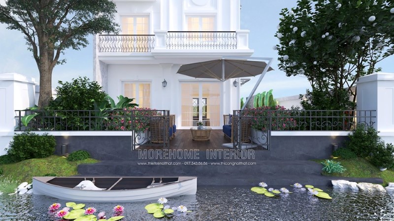 Thiết kế nội thất biệt thự Vinhomes Riverside Long Biên Hà Nội